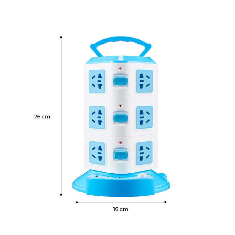 TORRE MULTICONTACTO DE 12 ENCHUFES + 3 USB