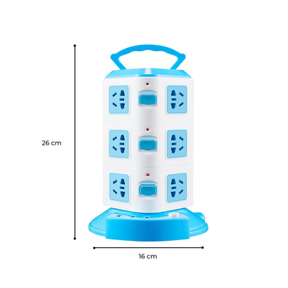 TORRE MULTICONTACTO DE 12 ENCHUFES + 3 USB